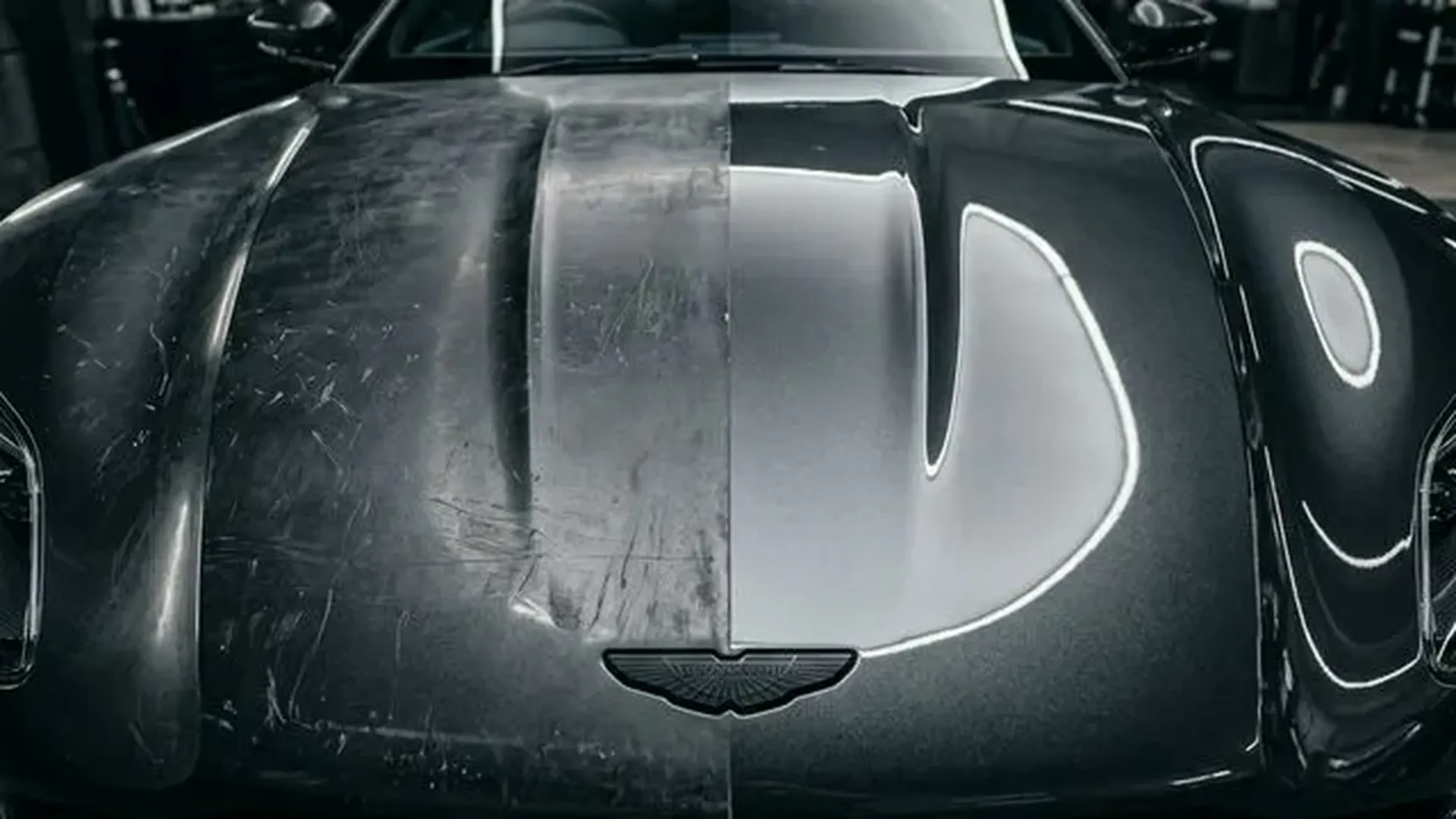 Diamond Clear bottle in front of a car